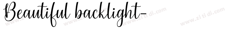 Beautiful backlight字体转换